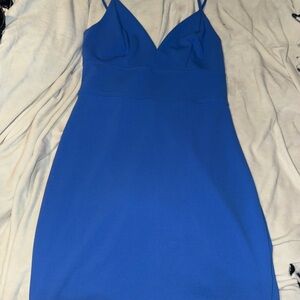 Express Vibrant Blue Mini Dress